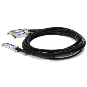 AddOn Networks CAB-D-4Q-400G-3M-AO InfiniBand/fibre optic cable QSFP-DD 4x QSFP56 DAC Black, Stainless steel