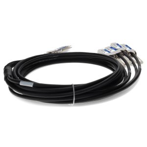 AddOn Networks CAB-D-4Q-400G-3M-AO InfiniBand/fibre optic cable QSFP-DD 4x QSFP56 DAC Black, Stainless steel