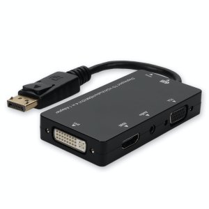 AddOn Networks DP2VGAA-AA video cable adapter 0.2 m DisplayPort VGA + HDMI + DVI Black
