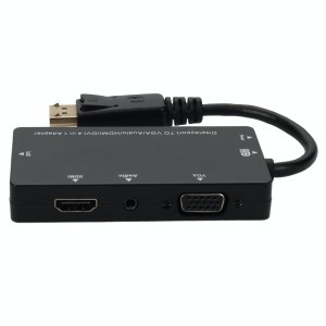 AddOn Networks DP2VGAA-AA video cable adapter 0.2 m DisplayPort VGA + HDMI + DVI Black