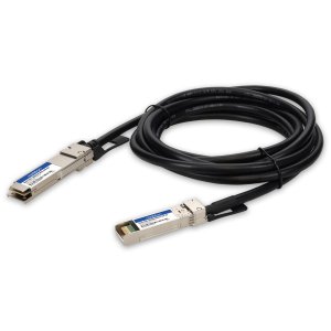 AddOn Networks MSA and TAA 100GBase-CU DSFP to QSFP56 Direct Attach Cable (Passive Twinax, 0.5m) 30AWG