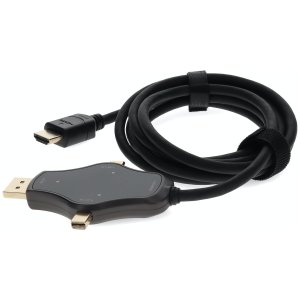 AddOn Networks HDMI4KDPMDPC-AA video cable adapter 1.8 m HDMI Type A (Standard) DisplayPort + Mini DisplayPort + USB Type-C Black