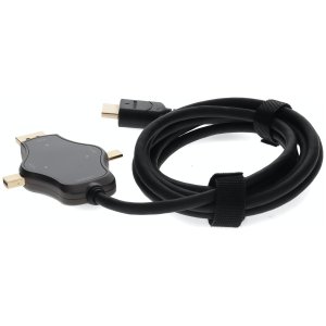 AddOn Networks HDMI4KDPMDPC-AA video cable adapter 1.8 m HDMI Type A (Standard) DisplayPort + Mini DisplayPort + USB Type-C Black