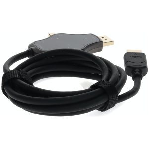 AddOn Networks HDMI4KDPMDPC-AA video cable adapter 1.8 m HDMI Type A (Standard) DisplayPort + Mini DisplayPort + USB Type-C Black