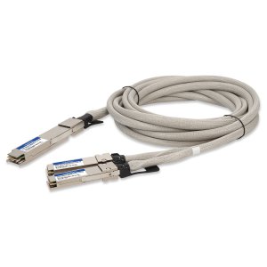 AddOn Networks MSA and TAA 800GBase-CU OSFP to 2xQSFP112 Direct Attach Cable (Passive Twinax, 1.5m)