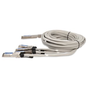 AddOn Networks MSA and TAA 800GBase-CU OSFP to 4xQSFP112 Direct Attach Cable (Passive Twinax, 3m)