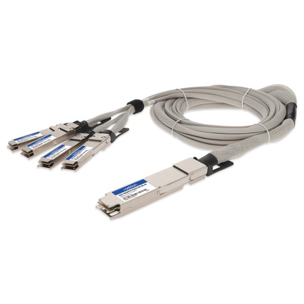 AddOn Networks Mellanox Compatible TAA 400GBase-CU OSFP to 4xQSFP56 Direct Attach Cable (Passive Twinax, 0.5m)
