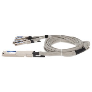 AddOn Networks Mellanox Compatible TAA 400GBase-CU OSFP to 4xQSFP56 Direct Attach Cable (Passive Twinax, 0.5m)