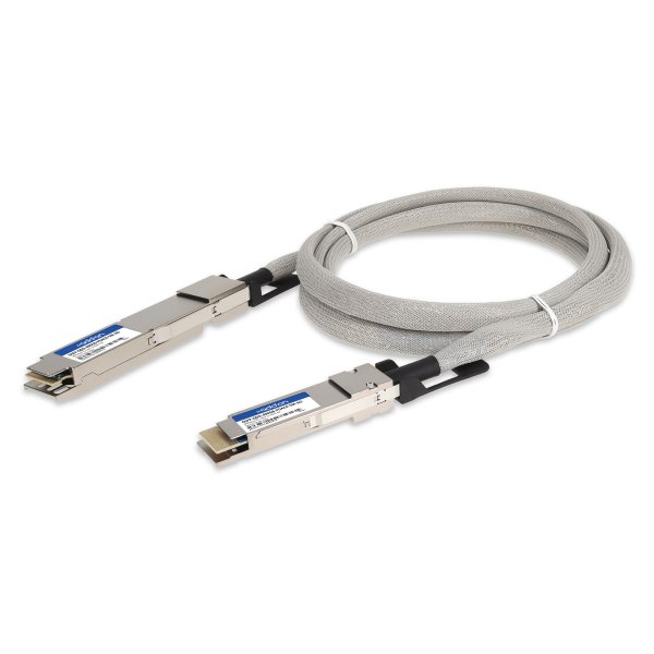 AddOn Networks MSA and TAA 400GBase-CU OSFP to QSFP-DD Direct Attach Cable (Passive Twinax, 0.5m)