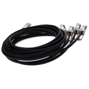 AddOn Networks QDD-4ZQ100-CU2-5M-AO InfiniBand/fibre optic cable 2.5 m QSFP-DD 4x QSFP56 DAC Black, Stainless steel
