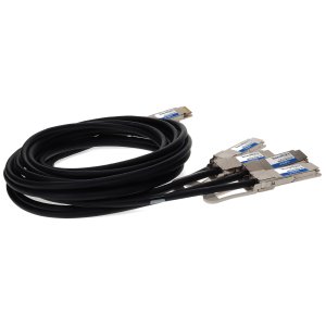 AddOn Networks QDD-4ZQ100-CU2-5M-AO InfiniBand/fibre optic cable 2.5 m QSFP-DD 4x QSFP56 DAC Black, Stainless steel