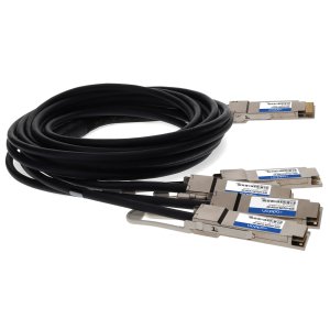 AddOn Networks Cisco QDD-4ZQ100-CU2M Compatible TAA Compliant 400GBase-CU QSFP-DD 400G to 4xQSFP56 100G PAM-4 Direct Attach Cable (Passive Twinax, 2m)