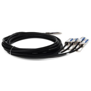 AddOn Networks QDD-4ZQ100-CU3M-AO InfiniBand/fibre optic cable 3 m QSFP-DD 4x QSFP56 DAC Black, Stainless steel