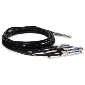 AddOn Networks QDD-4ZQ100-CU3M-AO InfiniBand/fibre optic cable 3 m QSFP-DD 4x QSFP56 DAC Black, Stainless steel