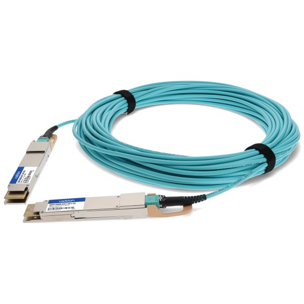 AddOn Networks QDD4-400GB-AOC1-5M-C-AO InfiniBand/fibre optic cable 1.5 m QSFP-DD AOC Aqua colour