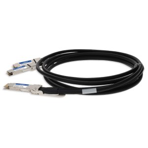 AddOn Networks MSA and TAA Compliant 400GBase-CU QSFP-DD 400G to 2xQSFP56 200G PAM-4 Direct Attach Cable (Passive Twinax, 3m)