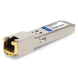 AddOn Networks Brocade Compatible TAA 10/100/1000Base-TX SFP Transceiver (Copper, RJ-45, 100m, SGMII, LOS, Auto Negotiation, Trap Door and Wire Bail)