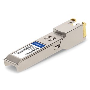 AddOn Networks Brocade Compatible TAA 10/100/1000Base-TX SFP Transceiver (Copper, RJ-45, 100m, SGMII, LOS, Auto Negotiation, Trap Door and Wire Bail)