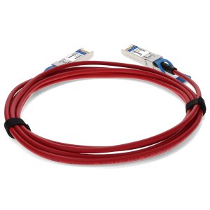 AddOn Networks MSA and TAA Compliant 10GBase-CU SFP+ Red Direct Attach Cable (Passive Twinax, 2m)