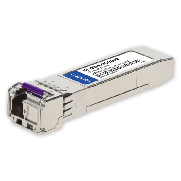 AddOn Networks MSA and TAA 10GBase-BX SFP+ Transceiver (SMF, 1490nmTx/1550nmRx, 100km, LC, DOM)