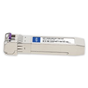 AddOn Networks MSA and TAA 10GBase-BX SFP+ Transceiver (SMF, 1490nmTx/1550nmRx, 100km, LC, DOM)