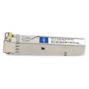 AddOn Networks MSA and TAA 2.5GBase-BX SFP Transceiver (SMF, 1550nmTx/1490nmRx, 80km, LC, DOM)