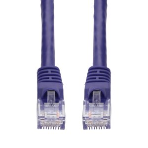 AddOn Networks 6in Purple CAT 5E PVC Ethernet Cable Snagless Bubble Boot RJ-45 M/M
