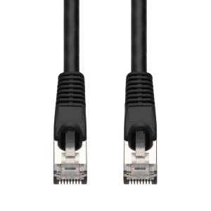 AddOn Networks 12ft Black CAT 7 Shielded (S/FTP) PVC Ethernet Cable Snagless Bubble Boot RJ-45 M/M