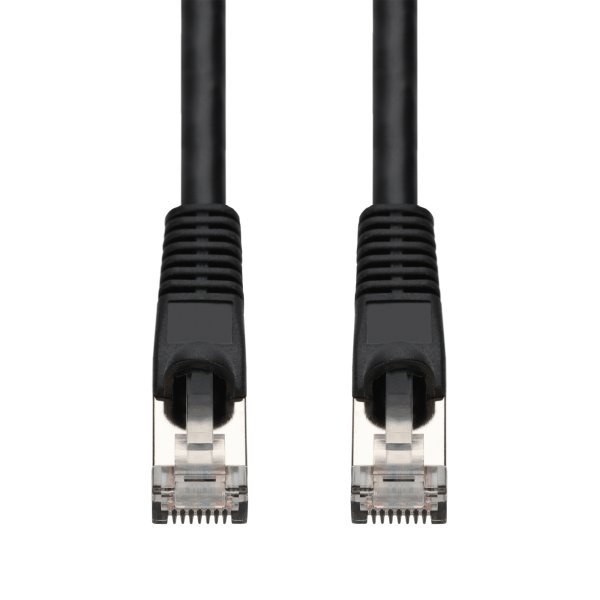 AddOn Networks 12ft Black CAT 7 Shielded (S/FTP) PVC Ethernet Cable Snagless Bubble Boot RJ-45 M/M