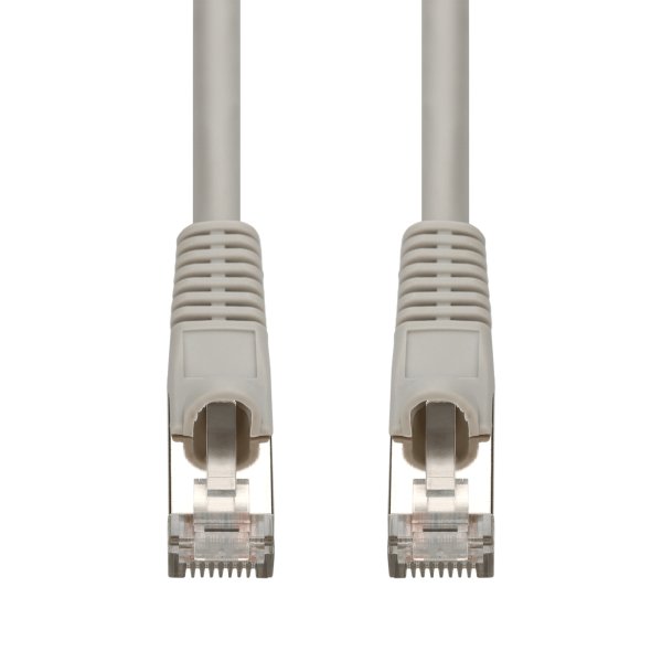 AddOn Networks 12ft Gray CAT 7 Shielded (S/FTP) PVC Ethernet Cable Snagless Bubble Boot RJ-45 M/M