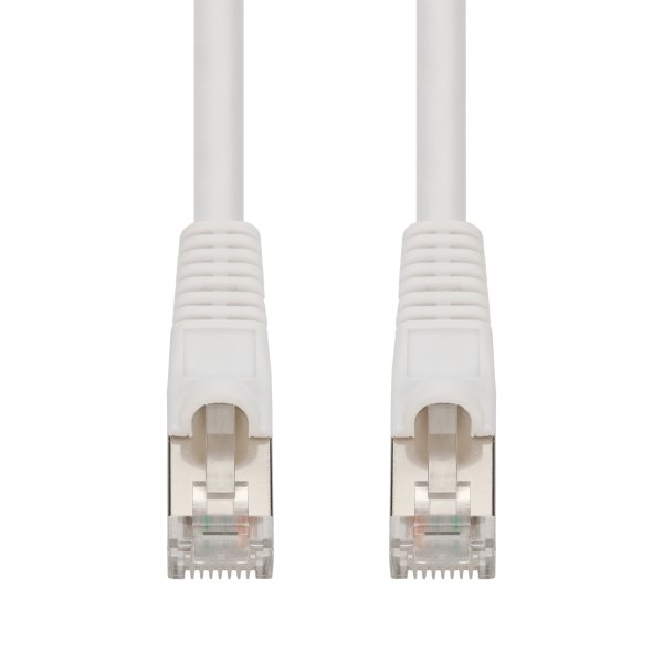 AddOn Networks 12ft White CAT 7 Shielded (S/FTP) PVC Ethernet Cable Snagless Bubble Boot RJ-45 M/M