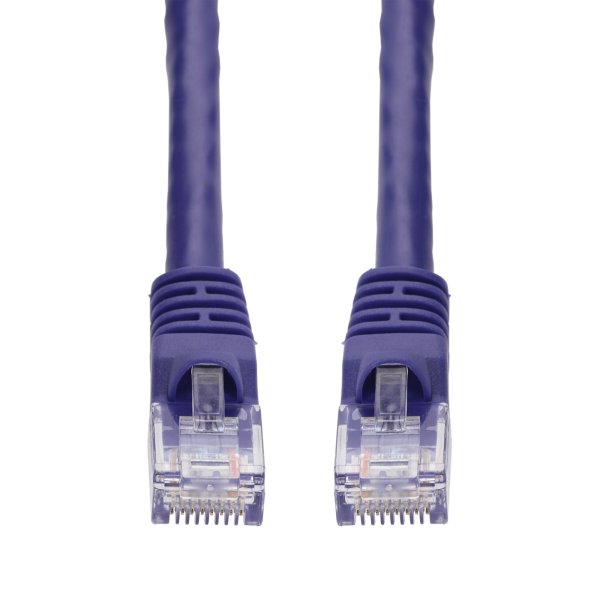 AddOn Networks 15ft Purple CAT 5E PVC Ethernet Cable Snagless Bubble Boot RJ-45 M/M