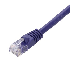 AddOn Networks 15ft Purple CAT 5E PVC Ethernet Cable Snagless Bubble Boot RJ-45 M/M