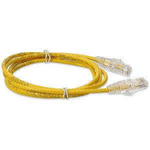AddOn Networks ADD-1-5FSLCAT6A-YW networking cable Yellow 0.46 m Cat6a U/UTP (UTP)