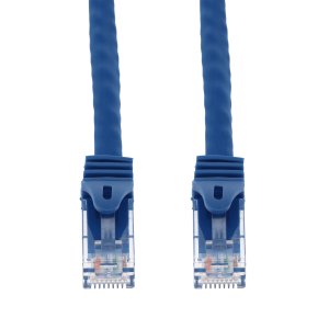 AddOn Networks 1ft Blue CAT 6A PVC Ethernet Cable Snagless Easy Boot RJ-45 M/M