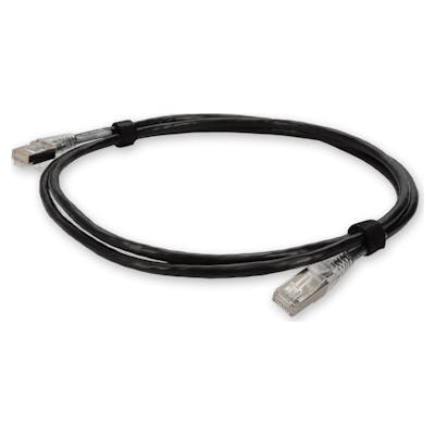 AddOn Networks ADD-6FSLCAT6A-BK networking cable Black 1.8 m Cat6a U/UTP (UTP)