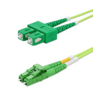 AddOn Networks 70m ASC to ALC Lime Green OM5 Duplex OFNR (Riser-Rated) Fiber Patch Cable