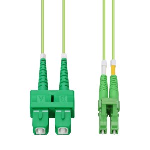 AddOn Networks 85m ASC to ALC Lime Green OM5 Duplex OFNP (Plenum-Rated) Fiber Patch Cable