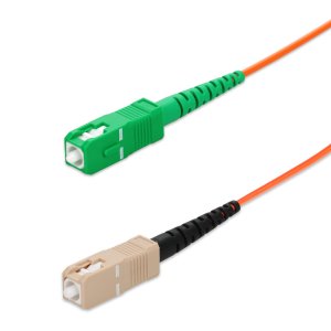AddOn Networks 0.5m ASC to SC Orange OM1 Simplex LSZH MMF Fiber Patch Cable