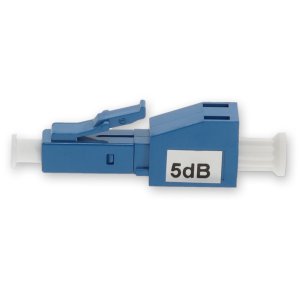 AddOn Networks 5dB Fixed LC/UPC Male to LC/UPC Female OS1 SMF Simplex Fiber Attenuator