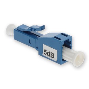 AddOn Networks 5dB Fixed LC/UPC Male to LC/UPC Female OS1 SMF Simplex Fiber Attenuator