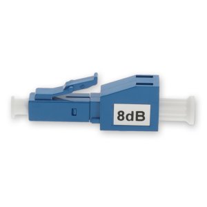 AddOn Networks 8dB Fixed LC/UPC Male to LC/UPC Female OS1 SMF Simplex Fiber Attenuator