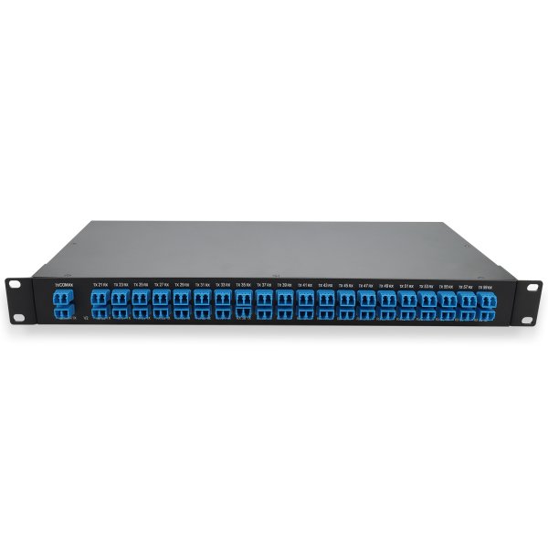 AddOn Networks 40 Channel MUX and DEMUX (Duplex) v2, 19in 1U Rack Mount, Channels 21-60, with LC/UPC Adapters