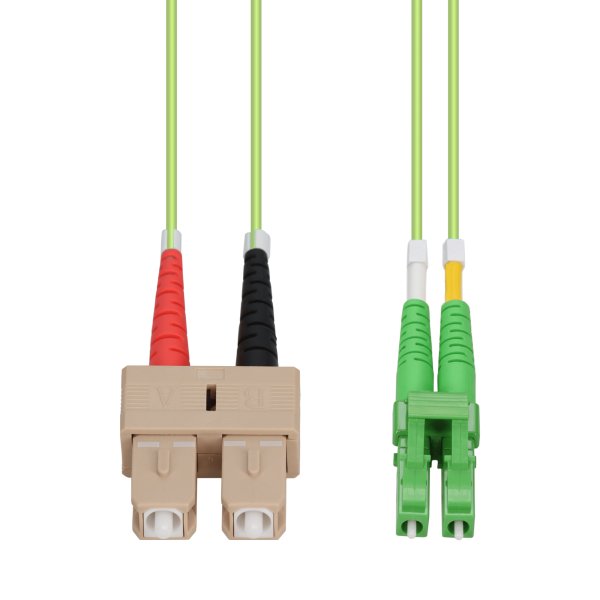 AddOn Networks 30m SC to ALC Lime Green OM5 Duplex OFNP (Plenum-Rated) Fiber Patch Cable