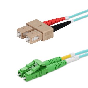 AddOn Networks 65m SC to ALC Aqua colour OM4 Duplex OFNP (Plenum-Rated) Fiber Patch Cable