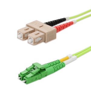 AddOn Networks 80m SC to ALC Lime Green OM5 Duplex OFNR (Riser-Rated) Fiber Patch Cable