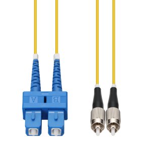 AddOn Networks 1m SC to FC Yellow OS2 Duplex OFNP (Plenum-Rated) SMF Fiber Patch Cable