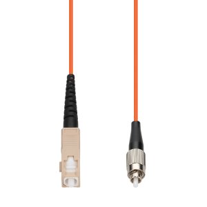 AddOn Networks 20m SC to FC Orange OM1 Simplex OFNP (Plenum-Rated) MMF Fiber Patch Cable