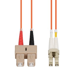AddOn Networks 100m SC to LC Orange OM2 Duplex LSZH Fiber Patch Cable