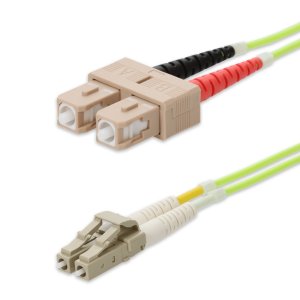 AddOn Networks 65m SC to LC Lime Green OM5 Duplex LSZH Fiber Patch Cable